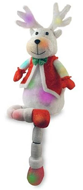 Christmas Central 34" Battery Operated LED Lighted Color Changing Reindeer Christmas Decor