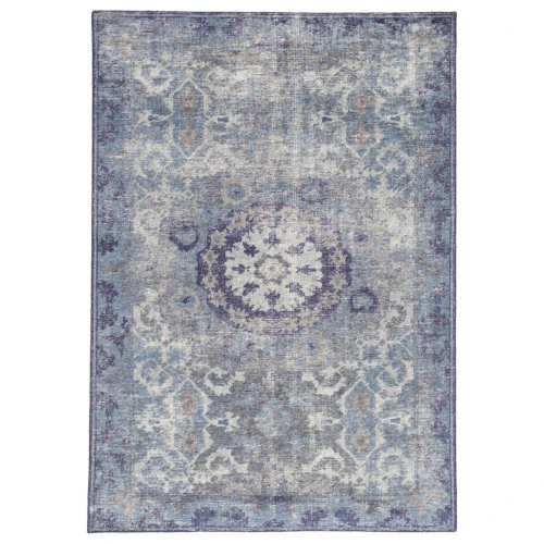 Christmas Central 9' X 13' Purple And Beige Traditional Hand Knotted Area Throw Rug