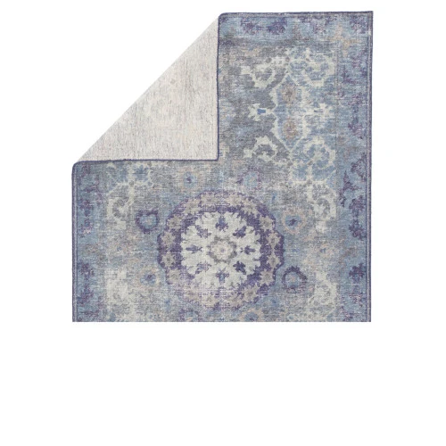 Christmas Central 9' X 13' Purple And Beige Traditional Hand Knotted Area Throw Rug - Image 4