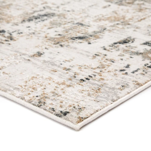 Christmas Central 8.8' X 11.75' Ivory And Gray Abstract Rectangular Area Throw Rug - Image 2