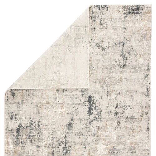 Christmas Central 8.8' X 11.75' Ivory And Gray Abstract Rectangular Area Throw Rug - Image 3
