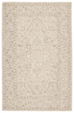 Christmas Central 8' X 10' Gray And Beige Lena Hand Tufted Wool Rectangular Area Throw Rug