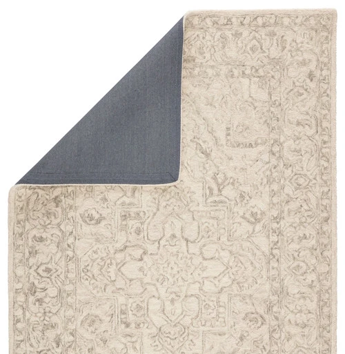 Christmas Central 8' X 10' Gray And Beige Lena Hand Tufted Wool Rectangular Area Throw Rug - Image 6