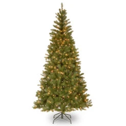 Christmas Central 7' Pre-Lit Aspen Spruce Artificial Christmas Tree, White Lights