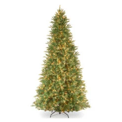 Christmas Central 12β Pre-Lit Slim Giant Tiffany Fir Artificial Christmas Tree, White Lights
