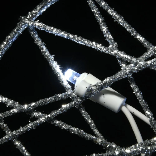 Christmas Central 36" Pre-Lit White And Silver Angel Cone Christmas Outdoor Decoration - Image 2