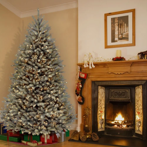 Christmas Central 7.5 Ft. Dunhill® Blue Fir Tree With Clear Lights - Image 2