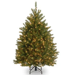 Christmas Central 4.5’ Pre-Lit Dunhill Fir Artificial Christmas Tree - Clear Lights