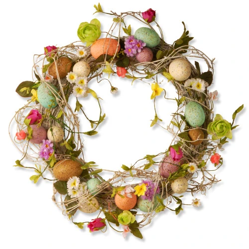 Christmas Central Garden Accents Easter Egg Wreath - 18-Inch