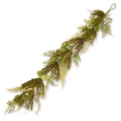 Christmas Central 45" Unlit Garden Accents Fern And Lavender Artificial Garland