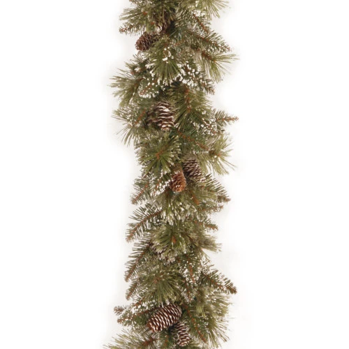 Christmas Central 6' X 10" Glittery Bristle Pine Artificial Christmas Garland, Unlit - Image 4