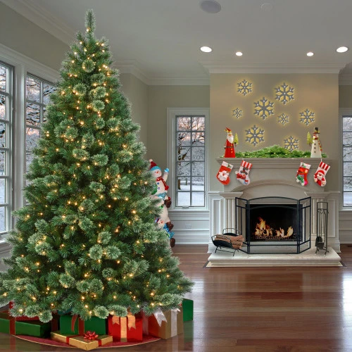 Christmas Central 7.5β Pre-Lit Hamburg Pine Artificial Christmas Tree, Clear Lights - Image 2