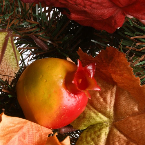 Christmas Central 24" Pre-lit Maple Berries And Cones Artificial Christmas Swag β Warm White LED Lights - Image 2