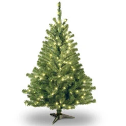 Christmas Central 4β Pre-lit Kincaid Spruce Mini Artificial Christmas Tree, Clear Lights