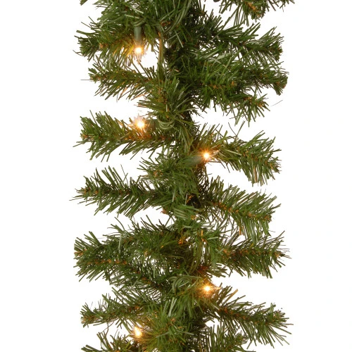 Christmas Central 9' X 10β Pre-Lit Kincaid Spruce Artificial Christmas Garland - Clear Lights - Image 2