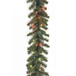 Christmas Central 9' X 10β Pre-Lit Kincaid Spruce Artificial Christmas Garland, Multicolor Lights