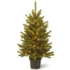 Christmas Central 4’ Pre-lit Potted Kennsington Artificial Christmas, Clear Lights
