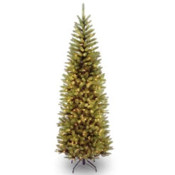 Christmas Central 7β Pre-lit Kingswood Fir Pencil Artificial Christmas Tree, Clear Lights