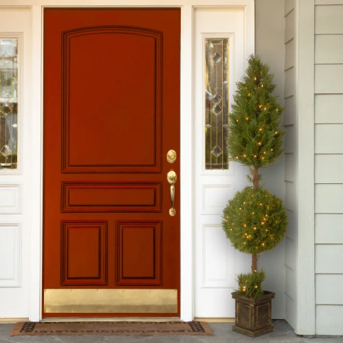 Christmas Central 6' Pre-lit Potted Juniper Spiral Pencil Artificial Christmas Tree - Clear Lights - Image 3