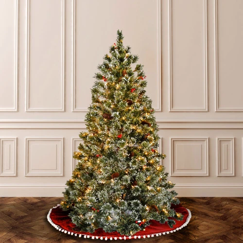 Christmas Central 6' Pre-Lit Crystal Cashmere Artificial Christmas Tree, Clear Lights - Image 2