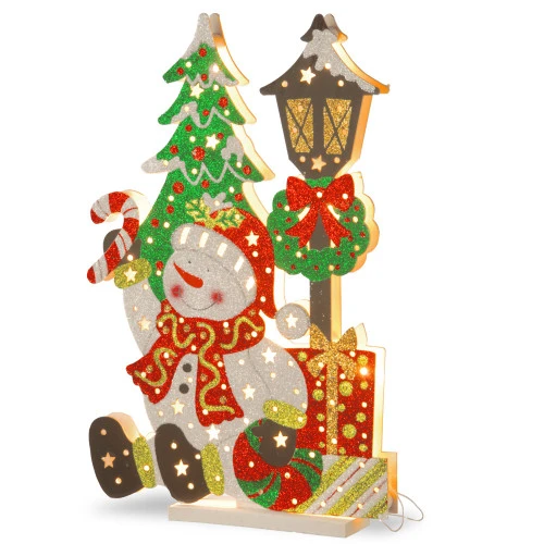 Christmas Central 17.5" Pre-Lit Snowman Outdoor Christmas Decoration