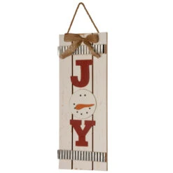 Christmas Central 17.75" "JOY" Rectangular Christmas Wall Art Decoration