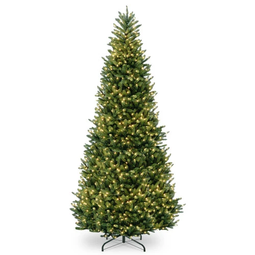 Christmas Central 10β Pre-Lit Slim Natural Fraser Fir Artificial Christmas Tree, Clear Lights