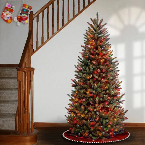 Christmas Central 6.5β Pre-Lit Slim Natural Fraser Fir Artificial Christmas Tree, Multi-Color Lights - Image 3
