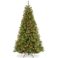 Christmas Central 7β Pre-lit North Valley Spruce Artificial Christmas Tree, Multicolor Lights