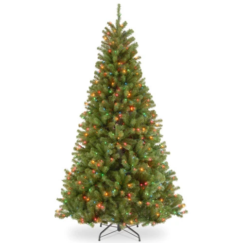 Christmas Central 9β Pre-lit Full North Valley Spruce Artificial Christmas Tree, Multicolor Lights