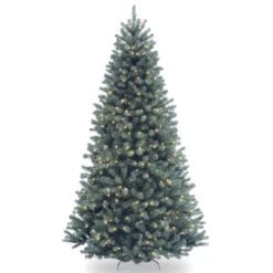 Christmas Central 9β Pre-Lit Blue North Valley Spruce Artificial Christmas Tree, Clear Lights