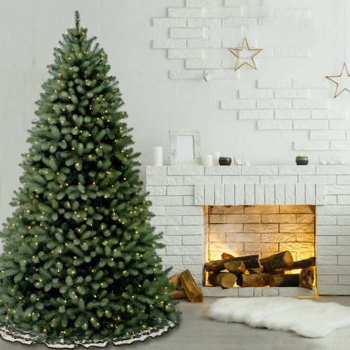 Christmas Central 6β Pre-Lit Downswept Douglas Blue Fir Christmas Tree - Clear Lights - Image 3