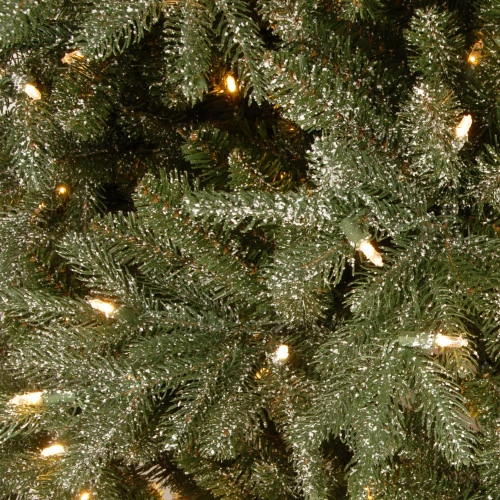 Christmas Central 7.5' Pre-Lit Frosted Geneva Artificial Christmas Tree, Clear Lights - Image 3