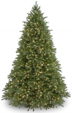 Christmas Central 9β Pre-Lit Medium Jersey Fraser Fir Artificial Christmas Tree, White Lights