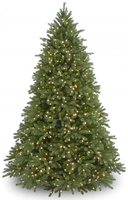 Christmas Central 9β Pre-Lit Medium Jersey Fraser Fir Artificial Christmas Tree, White Lights