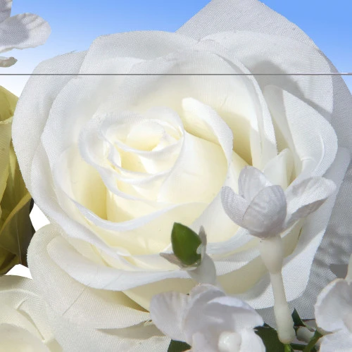 Christmas Central 28" White Rose & Calla Lily Swag - Image 2