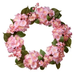 Christmas Central 24" Pink Hydrangea Wreath