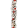 Christmas Central 9' X 12" Pre-Lit Snowy Bristle Pine Artificial Christmas Garland, Clear Lights