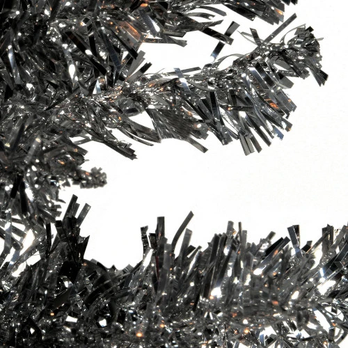 Christmas Central 7' Pencil Black Tinsel Artificial Christmas Tree - Unlit - Image 2