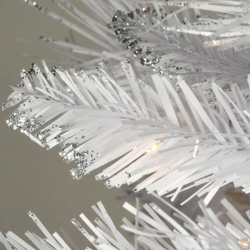 Christmas Central 6' Pre-Lit White Full Winchester Pine Artificial Christmas Tree, White Lights - Image 3