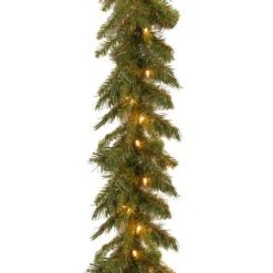 Christmas Central 9' X 10" Pre-Lit Tiffany Fir Artificial Christmas Garland - Clear Lights