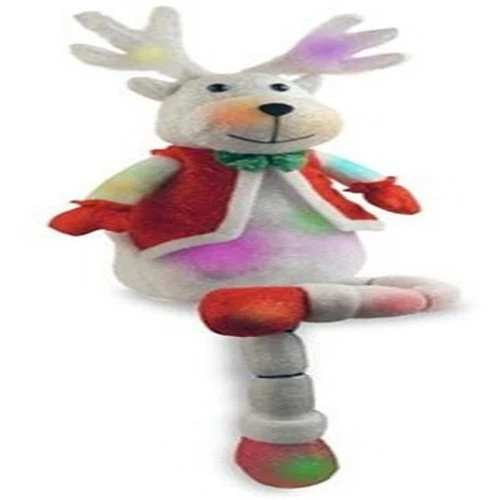 Christmas Central 34" Battery Operated LED Lighted Color Changing Reindeer Christmas Decor - Image 2