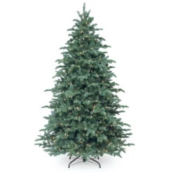 Christmas Central 7.5β Pre-Lit Blue Mountain Noble Spruce Artificial Christmas Tree, Clear Lights