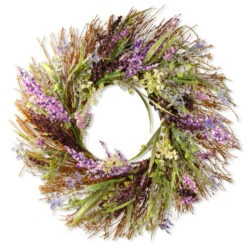 Christmas Central Mixed Leaf Spring Artificial Wreath - 22-Inch, Unlit