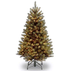 Christmas Central 4.5β Pre-lit North Valley Spruce Artificial Christmas Tree, Clear Lights